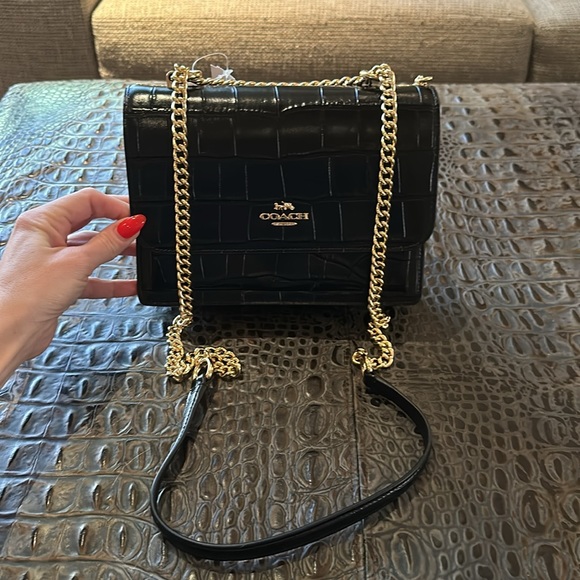 Coach Handbags - Coach leather croc crossbody